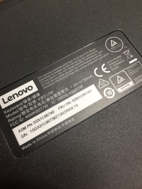 Photo 4 of Lenovo 300 Wireless Combo Keyboard and Mouse, 2.4 GHz Nano USB-A Receiver, Batteries Included
