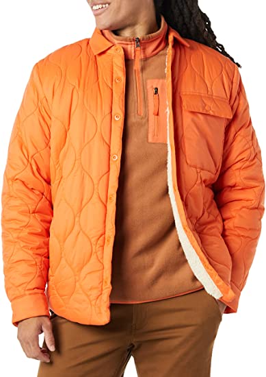 Photo 1 of Amazon Essentials Men's Water-Resistant Sherpa Lined Quilted Shirt Jacket (SIZE L)