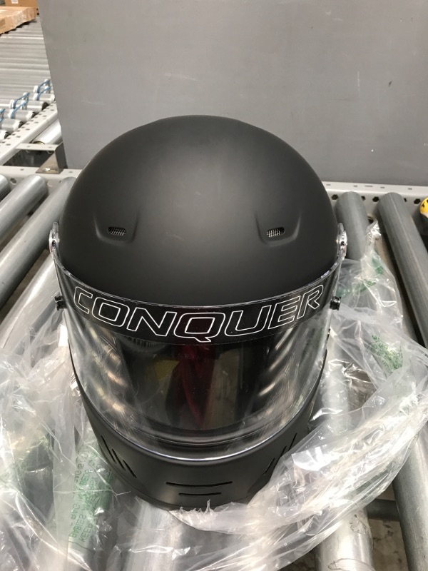 Photo 2 of Conquer Snell SA2020 Full Face Auto Racing Helmet, Size XL