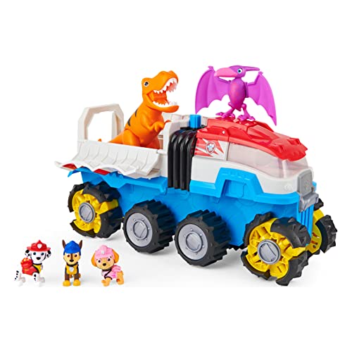 Photo 1 of Paw Patrol, Dino Patroller Motorized Vehicle with 3 Exclusive Bonus Action Figures and 2 Dinosaur Toys, Kids Toys for Ages 3 and up