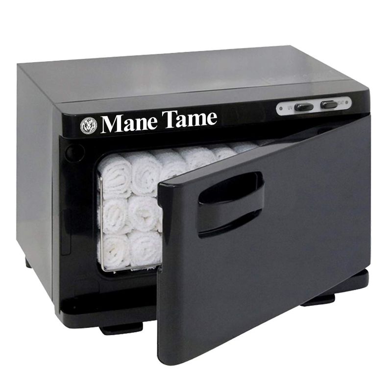 Photo 1 of Mane Tame Professional Barber Mini Towel Warmer With UV - Pre-Hot Towel Facial Shave Mini Cabinet comfortably fits (11) 15" x 28" Towels
