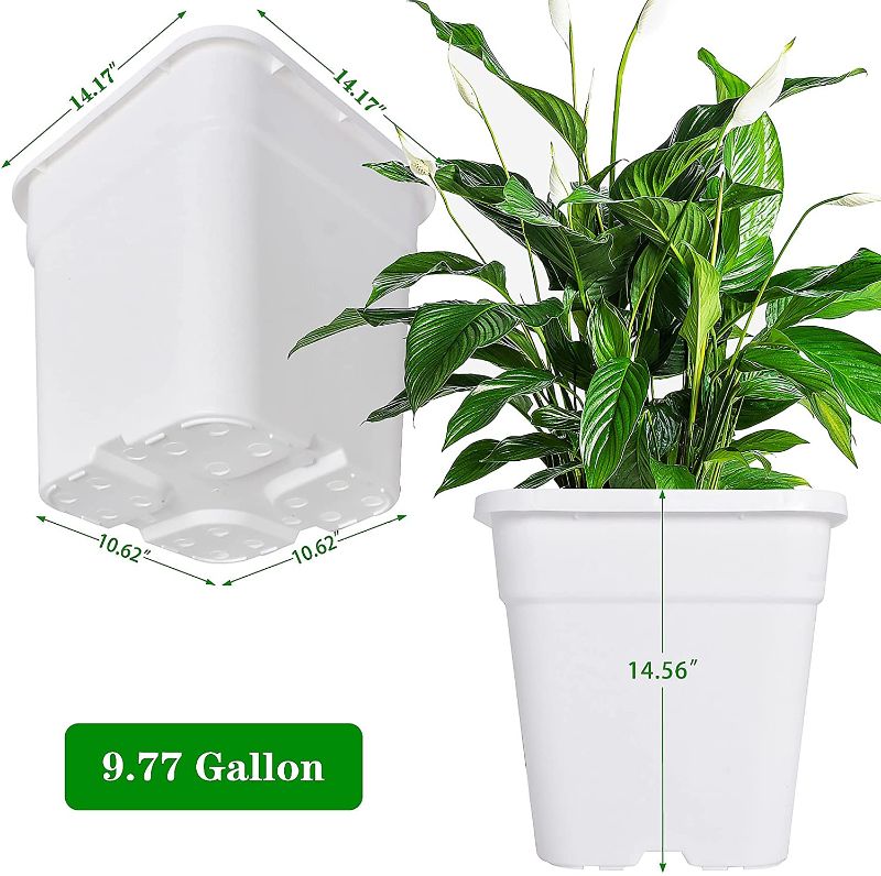 Photo 1 of , Plant Container White 9.77 Gal 5-Pack