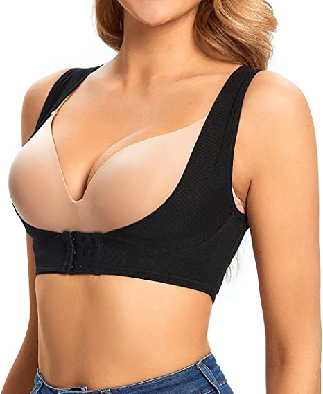 Photo 1 of JOYSHAPER Chest Up Shapewear for Women Posture Corrector Bra X Strap Back Support Shaper Vest Tops
BLACK L