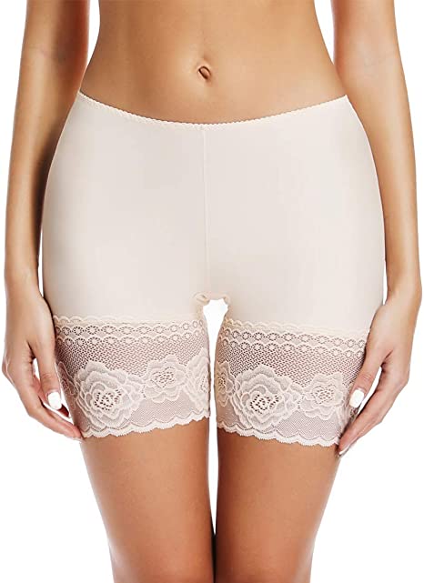 Photo 1 of Joyshaper Shapewear Shorts for Women Body Shaper Shorts Tummy Control Panties Lace Trim
NUDE S