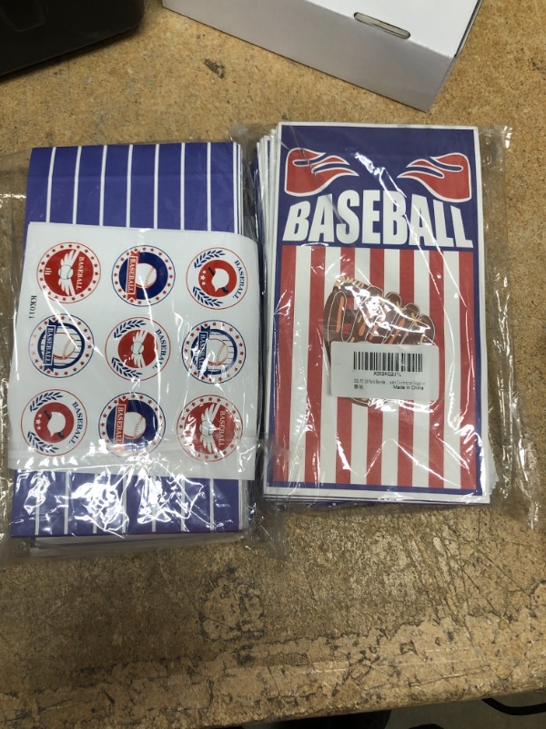 Photo 2 of 2 PCS BUNDLE
CupaPlay 24 PCS Baseball Party Goodie Bags/Party Favor Bags Supplies Decorations
