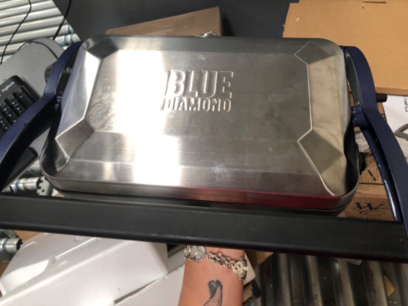 Photo 2 of Blue Diamond Cookware Sizzle Griddle Super Deluxe Ceramic Nonstick Electric Griddle Grill and Waffle Maker
