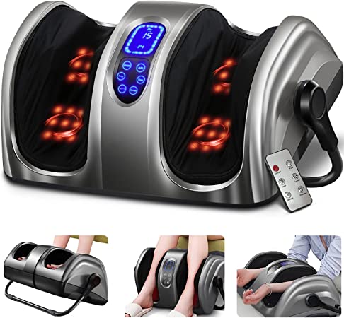 Photo 1 of Foot Massager-Shiatsu Foot Massage Machine w/ Heat & Remote 5-in-1 Reflexology System-Kneading, Rolling, Scraping for Calf-Leg-Ankle Plantar Fasciitis, Blood Circulation, Pain Relief
