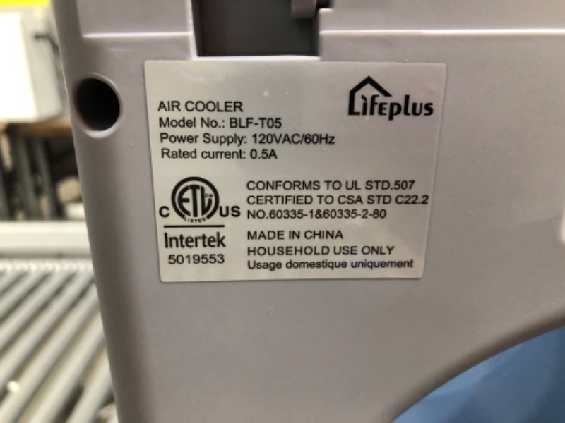 Photo 5 of 3 In 1 Evaporative Air Cooler, LifePlus Portable Bladeless Cooling Fan w/Cooling & Humidification Function, Swamp Cooler with 2 Ways Water Filling, Remote Control, 3 Wind Speed and 4 Modes, 1 Gallon Water Tank for Living Room Office
