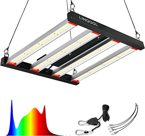 Photo 1 of LinQool 240Watt LED Grow Lights, 3x3ft Coverage, Full Spectrum LED Grow Light with IR and UV, Plant Light for Seed Starting/Seedlings/Veg/Flower, Dimmable Bar Style LED Grow Light for Indoor Growing
