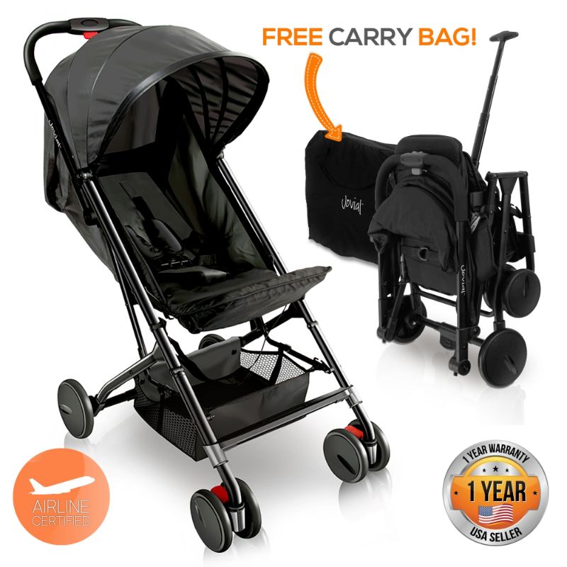 Photo 1 of **FRONT WHEEL HAS MINOR DAMAGE**

Jovial JPC20BK - Portable Folding Baby Stroller - Compact & Portable Stroller
