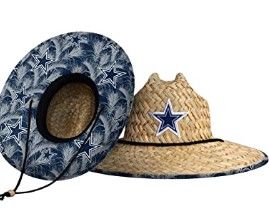 Photo 1 of FOCO NFL Cowboys Logo Floral Straw Sun Hat Cowboys 