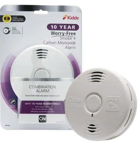 Photo 1 of 10-Year Worry Free Smoke & Carbon Monoxide Detector, Lithium Battery Powered with Photoelectric Sensor and Voice Alarm
