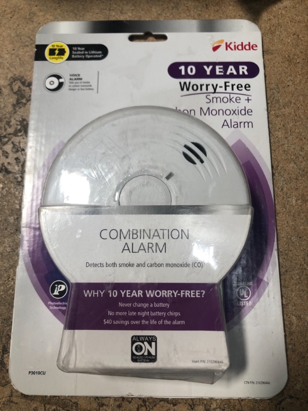 Photo 2 of 10-Year Worry Free Smoke & Carbon Monoxide Detector, Lithium Battery Powered with Photoelectric Sensor and Voice Alarm
