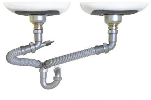 Photo 1 of 1-1/2 in. All-in-One Drain Kit for Double Bowl Kitchen Sinks
