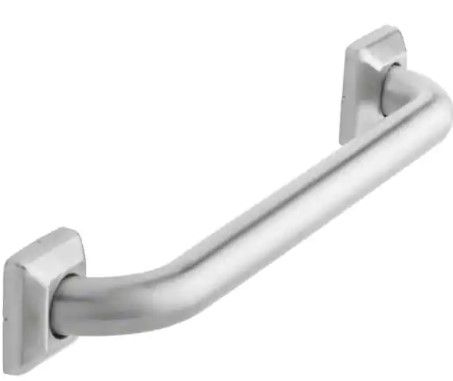 Photo 1 of 16 in. Concealed Screw Square Escutcheon Assist Bar in Brushed Stainless Steel
