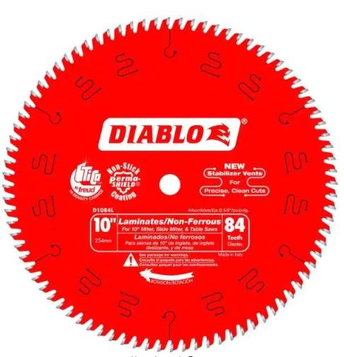 Photo 1 of 10 in. x 84-Tooth Laminate/Aluminum/Plastics Circular Saw Blade
