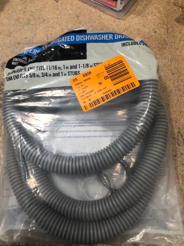 Photo 2 of 6 ft. Corrugated Dishwasher Hose
