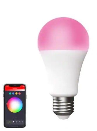 Photo 1 of (4) 75-Watt Equivalent Dimmable Wifi-Enabled LED Light Bulb Multi-Color
