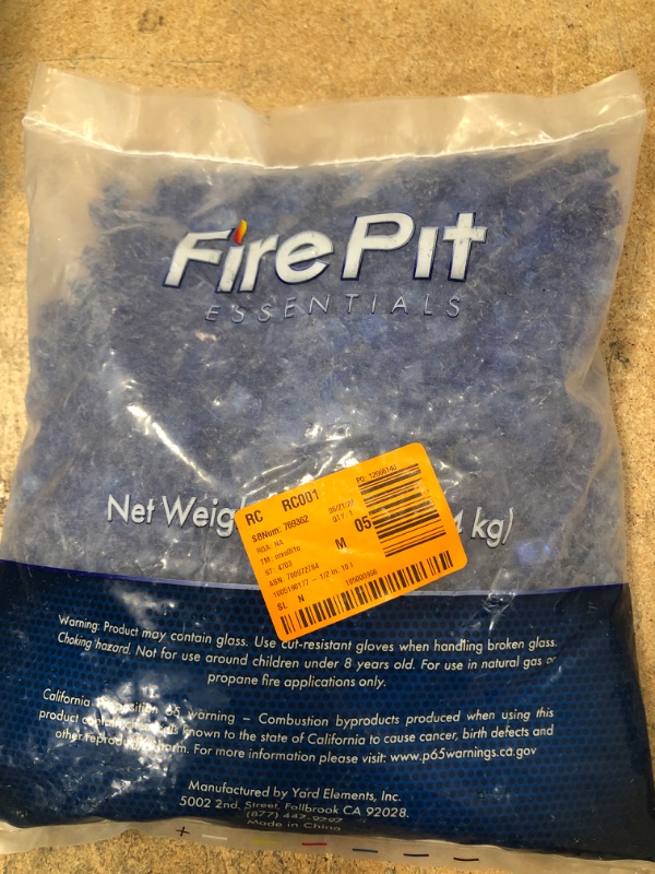 Photo 2 of 1/2 in. 10 lbs. Cobalt Blue Fire Glass Cubes for Indoor and Outdoor Fire Pits or Fireplaces
