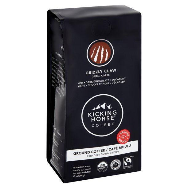 Photo 1 of **NONREFUNDABLE** 2PCKS OF Kicking Horse Coffee Grizzly Claw Dark Ground Coffee, 10 oz
BEST BY MAY 11, 2022