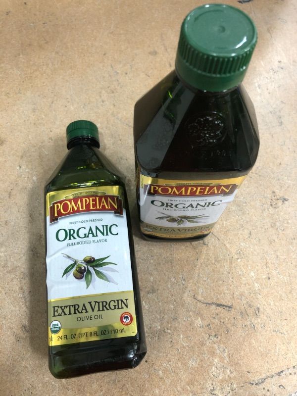 Photo 2 of 2 PACK NONREFUNDABLE (06/22)Pompeian USDA Organic Robust Extra Virgin Olive Oil, First Cold Pressed, Full-Bodied Flavor, Perfect for Salad Dressings & Marinades, 24 FL. OZ.
