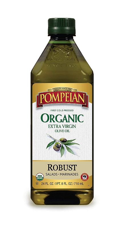 Photo 1 of 2 PACK NONREFUNDABLE (06/22)Pompeian USDA Organic Robust Extra Virgin Olive Oil, First Cold Pressed, Full-Bodied Flavor, Perfect for Salad Dressings & Marinades, 24 FL. OZ.
