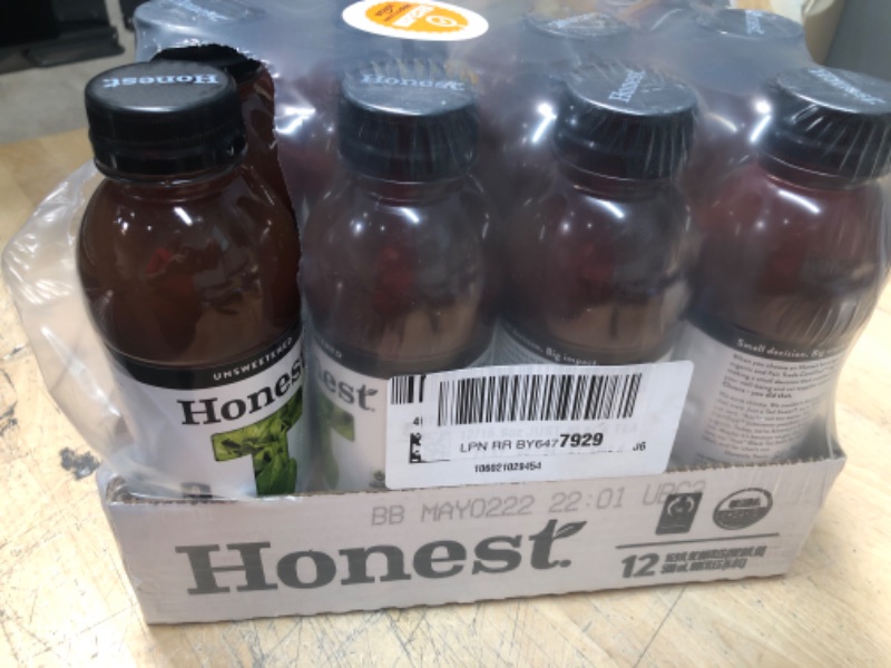 Photo 3 of **NONREFUNDABLE**BEST BY: MAY 02,2022**
Honest tea Organic Fair Trade Just Black Tea, 16.9 fl oz (12 Pack)