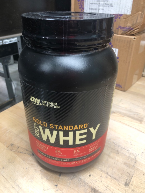 Photo 2 of **NONREFUNDABLE **BEST BY: 10/2023**
Optimum Nutrition Gold Standard 100% Whey Protein Powder, Double Rich Chocolate 2 Pound (Packaging May Vary)
