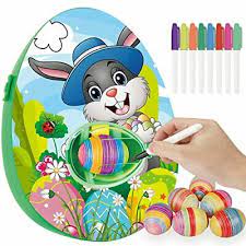 Photo 1 of  Easter Egg Decorating Kit Spinner Machine Toy with Easter Decorations with 8 Coloring Non Toxic Markers 3 Easter Eggs for Kids