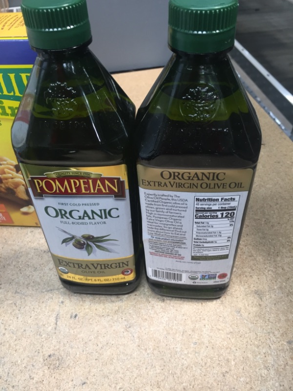 Photo 2 of 2 Pompeian USDA Organic Robust Extra Virgin Olive Oil, First Cold Pressed, Full-Bodied Flavor, Perfect for Salad Dressings & Marinades, 24 FL. OZ. ** BEST BY 6/22***  ***SOLD AS IS** NO RETURNS** NO REFUNDS***
