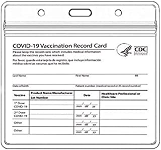 Photo 1 of 5 Vaccine Card Holder,CDC Vaccination Card Protector 4 X 3 Inches Immunization Record Vaccine Card Holder Waterproof Clear Vinyl Plastic Sleeve with Type Resealable Zip (3 Pack)