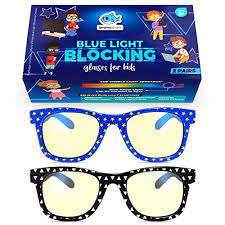 Photo 1 of 2 BOXES Brainy Shark Kids Blue Light Blocking Glasses - 2-Pack Eyeglasses for Kids with Blue Light Filter - Eye Protection for Children - Anti-Glare Lenses for Boys & Girls - Frames with Fun Designs