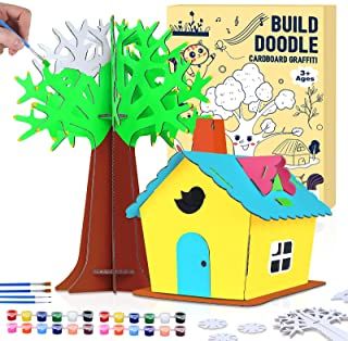 Photo 1 of Kids Arts and Crafts Cardboards Puzzle Building and Painting Kit Holiday Party Activities DIY Craft Projects