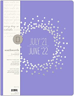 Photo 1 of 5 Southworth Academic Planner (July 2021-June 2022), 8.5" x 11", Lavender Metallic Burst, 28 lb./105 gsm Paper, Large Flex (92119)