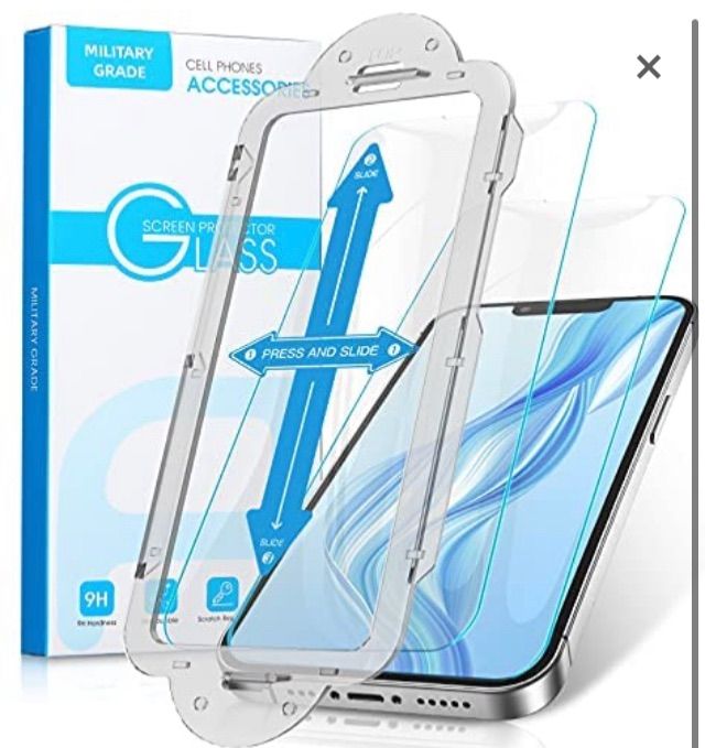 Photo 1 of ANEMAT Compatible for iPhone 13 Pro Max Screen Protector, [2 Pack] [One Step Installation]Designed for iPhone 13 Pro Max 6.7 inch Screen Protector Tempered Glass with Easyframe Install Tool,9H,2.5D 2 pack 