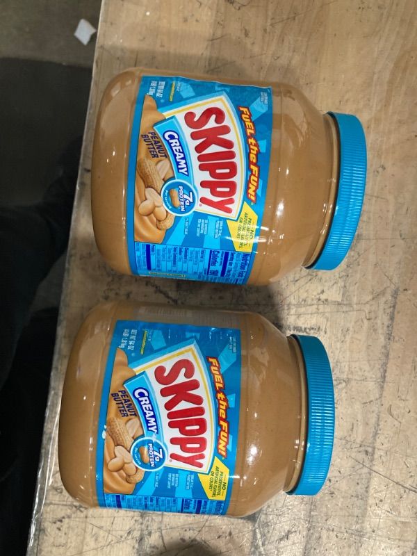 Photo 2 of **NON-REFUNDABLE** EXP: 5/22/22 SKIPPY Peanut Butter, Creamy, 7 g protein per serving, 64 oz 2 pack 

