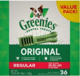 Photo 1 of **NON-REFUNDABLE** EXP: 1/12/23 Greenies Original Regular Size Dog Dental Treats Value Pack 36 Oz

