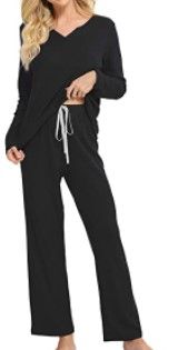 Photo 1 of Chomoleza Womens Pajamas Set Short/Long Sleeve Pullover Sweatshirt and Drawstring Sweatpants 2 Piece Sport Outfits Sets
Size XL