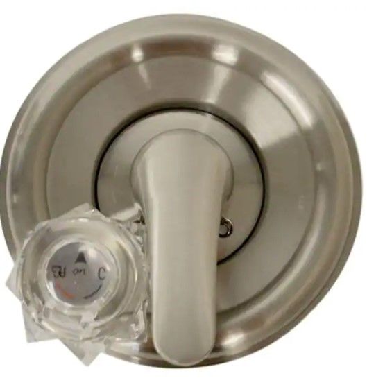 Photo 1 of 1-Handle Valve Trim Kit in Brushed Nickel for Delta Tub/Shower Faucets (Valve Not Included)
