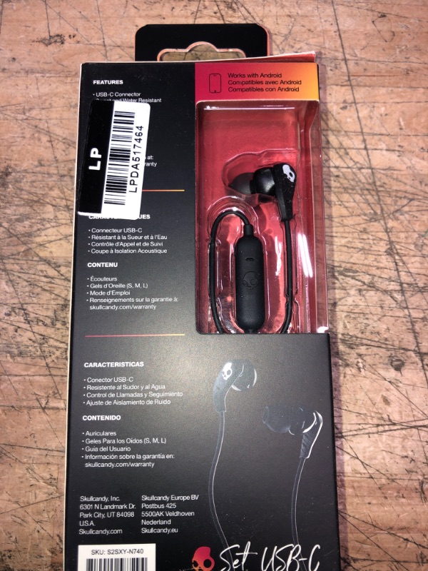 Photo 2 of SKULLCANDY Set S2SXY-N740 USB Type-C Sports Earphones - Black
