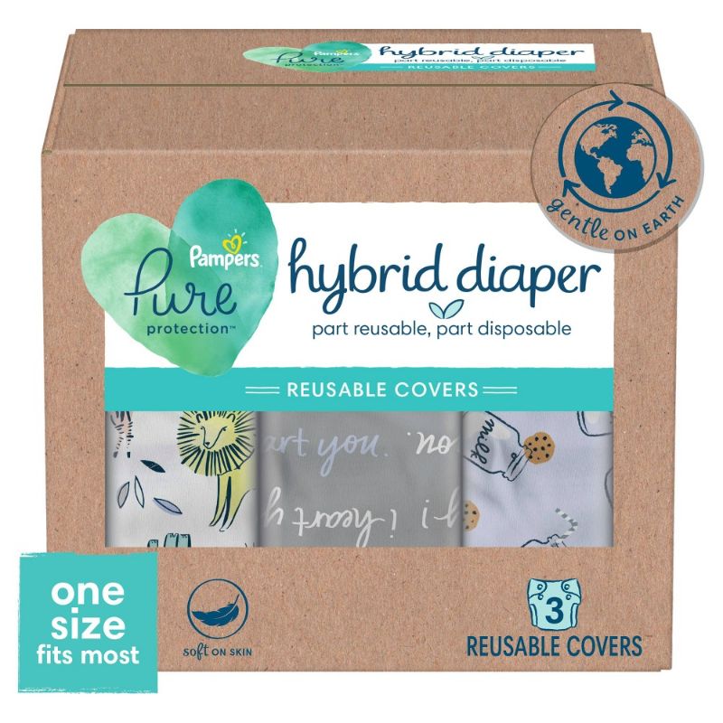 Photo 1 of Pampers Pure Hybrid 3 Reusable Cloth Diaper Covers One Size 0-30 months 
