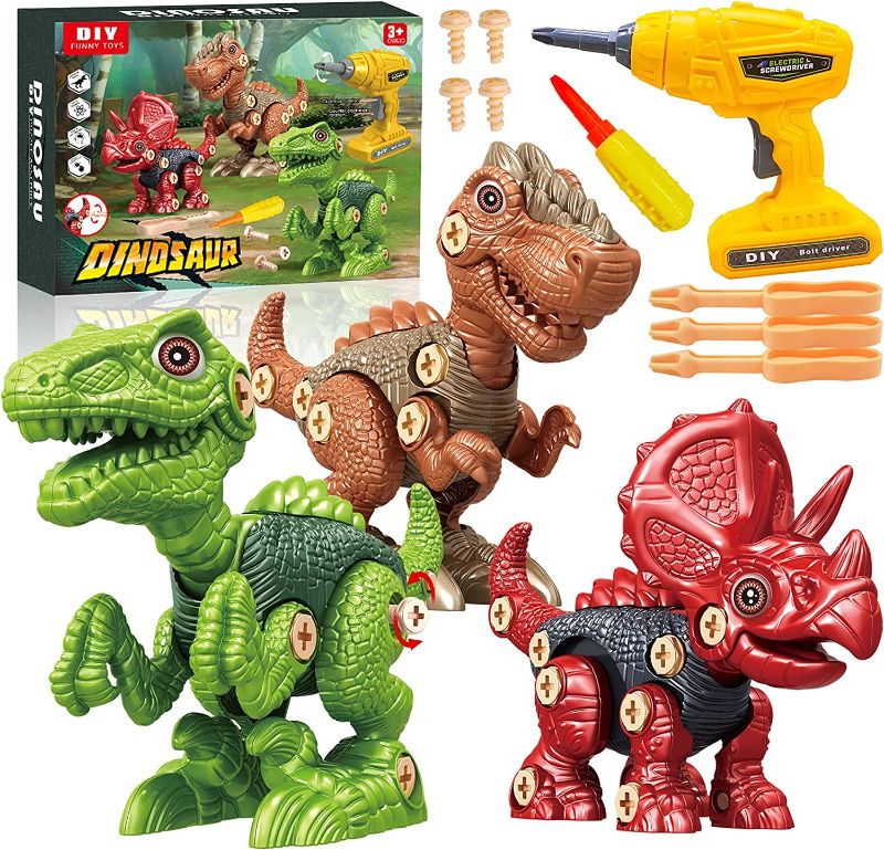 Photo 1 of Dinosaur Toys for 3 4 5 6 7 8 Year Old Boys,SWIND Kids 3-5 5-7 Toys Stem Take Apart Dinosaur Toys,Detachable Birthday Gift for Children
