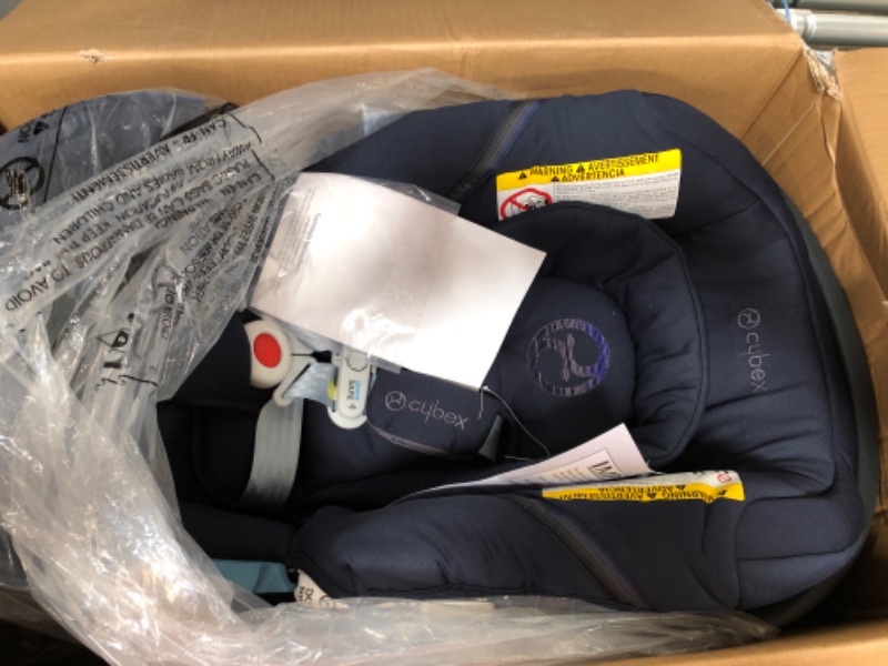 Photo 3 of CYBEX Aton 2 with SensorSafe, Convertible Car Seat, Ultra-Lightweight Infant Seat, Real-Time Mobile App Safety Alerts, Removable Newborn Insert, Side-Impact Protection, Denim Blue
