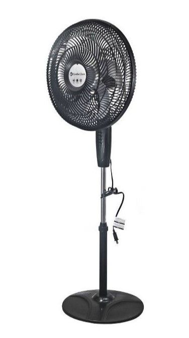 Photo 1 of Comfort Zone 18" Powr Curve Oscillating Stand Fan Black

