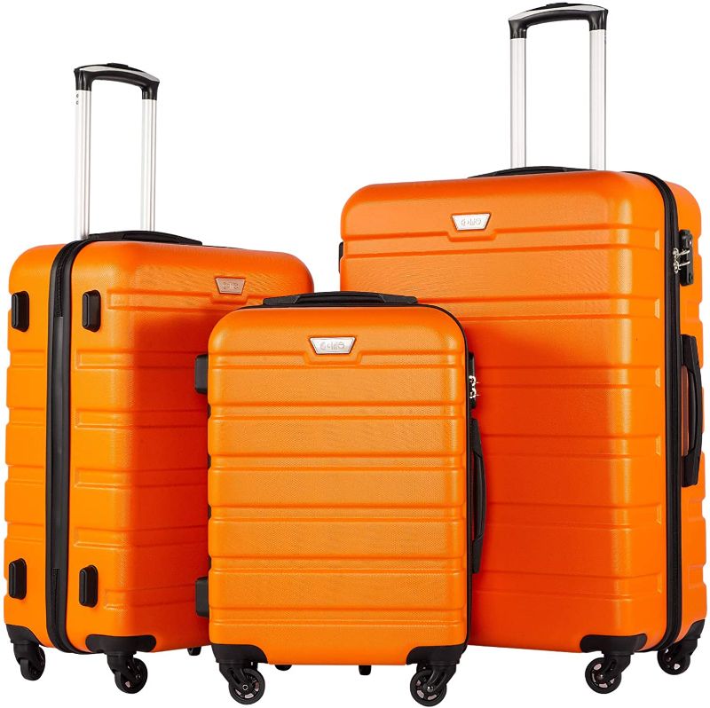 Photo 1 of COOLIFE Luggage 3 Piece Set Suitcase Spinner Hardshell Lightweight