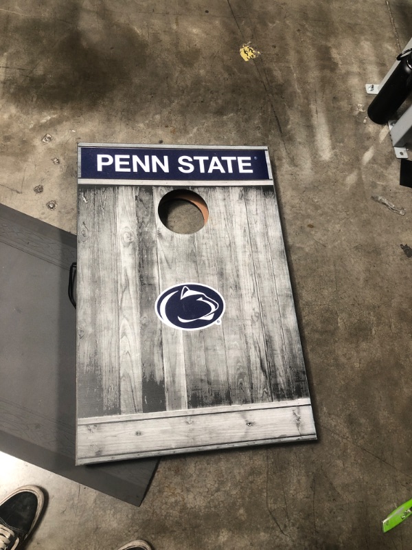 Photo 2 of CAA College Cornhole Boards, 2' x 3' Grey MDF Wood Design by Wild Sports - Comes with 8 corn hole bags in team colors, Great for Football Tailgates
