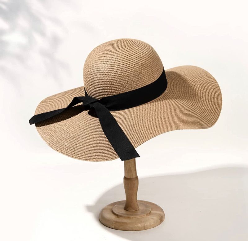 Photo 1 of Womens Sun Straw Hat Wide Brim UPF 50 Summer Hat Foldable Roll up Floppy Beach Hats for Women
large 