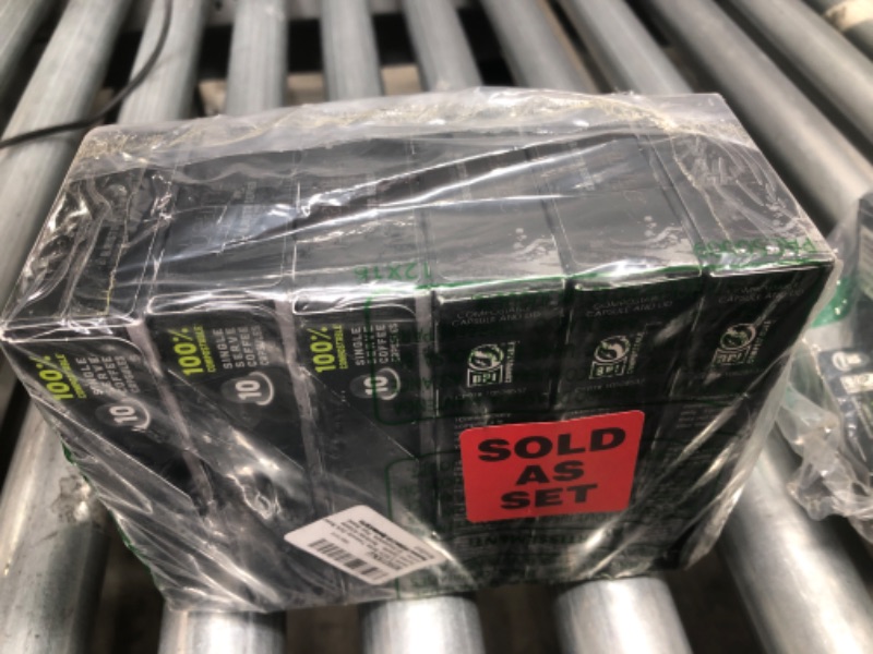 Photo 1 of **best by: 6/24/2022
beaniac B.RISTA Series Tramonto Dark Roast Espresso Capsules, Rainforest Alliance Certified, 60 Compostable Plant Based Espresso Capsules, Compatible with Nespresso OriginalLine System Coffee Machines, 10 Capsules (Pack of 6)
