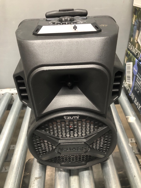 Photo 2 of Megabass Bluetooth Karaoke Jobsite Speaker

**MISSING POWER CORD**WHEN VOLUME IS AT ITS MAX, SPEAKER MAKES A WEIRD NOISE**
