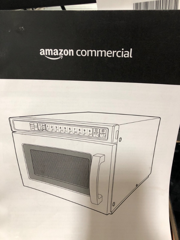 Photo 4 of AmazonCommercial Microwave Oven with Membrane Control, Stainless Steel, 1800-Watts, 0.6 Cubic Feet
